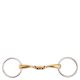 BR Wędzidło zwykłe podwójnie łamane Gold Soft Contact 16 mm
