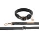 ESKADRON Heritage Obroża i smycz dla psa Faux Leather Plait (AW'2024) - Black